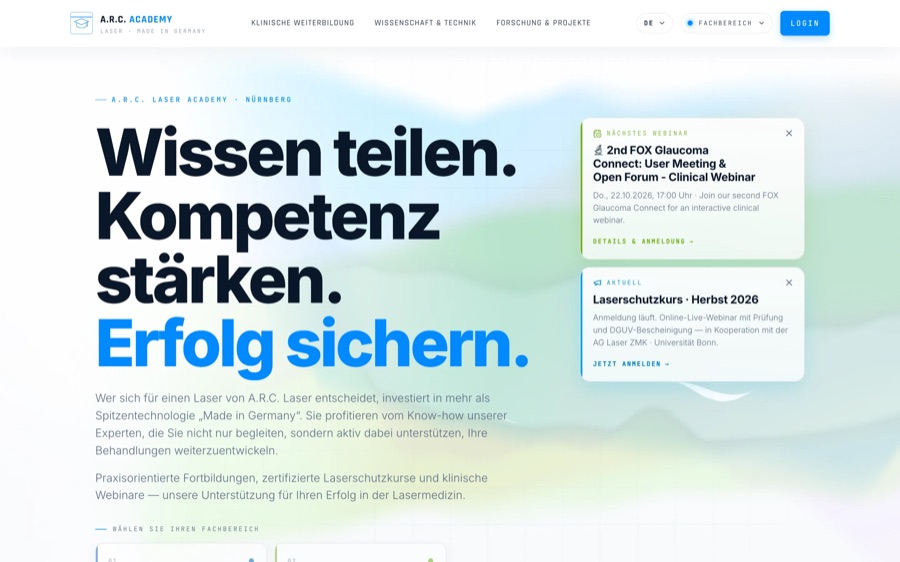 webinare im eigenen haus statt im gemieteten raum, A.R.C. Laser GmbH